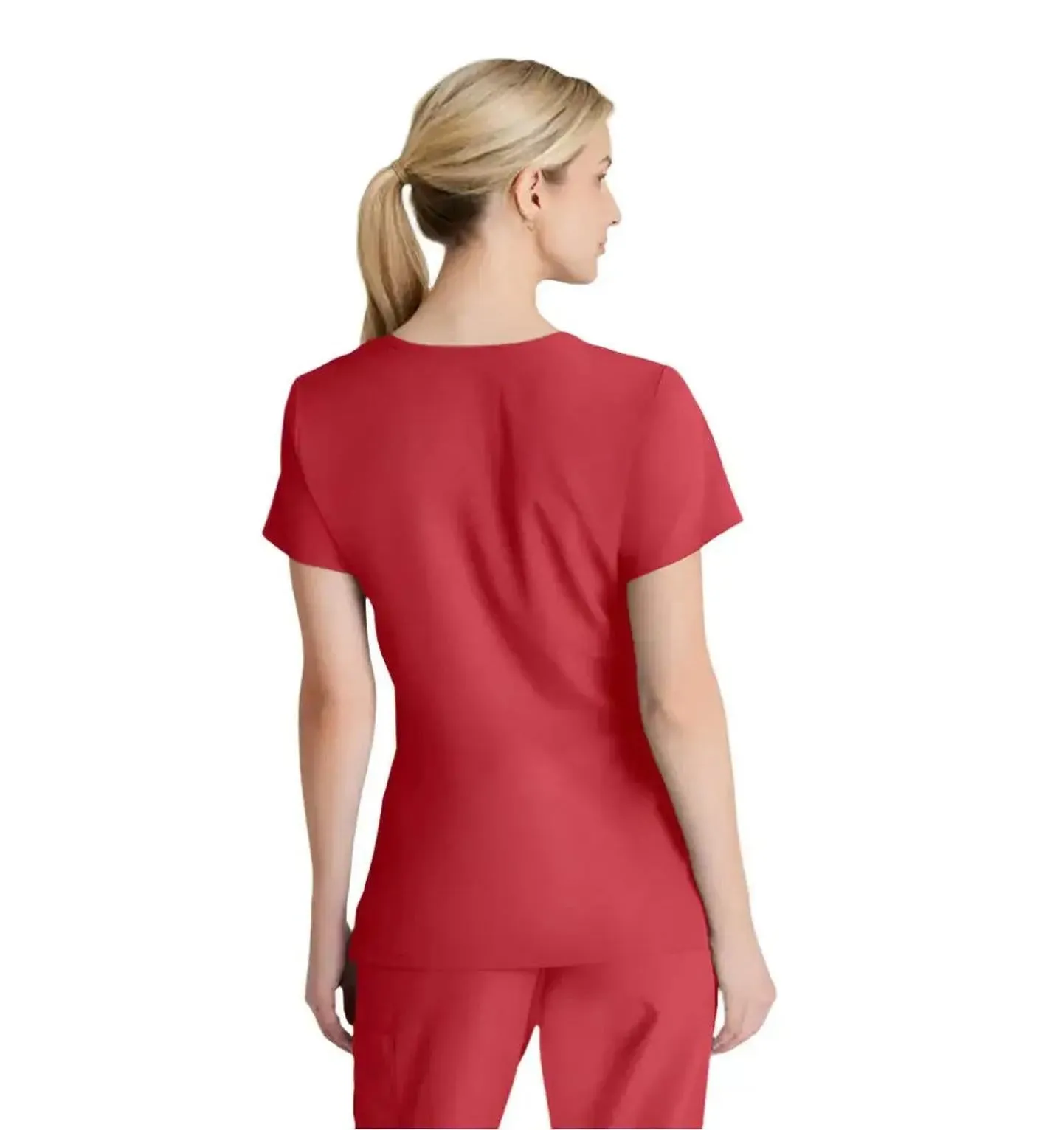 SKECHERS™ by Barco Reliance 3-Pocket Crossover V-Neck Scrub Top-Plus