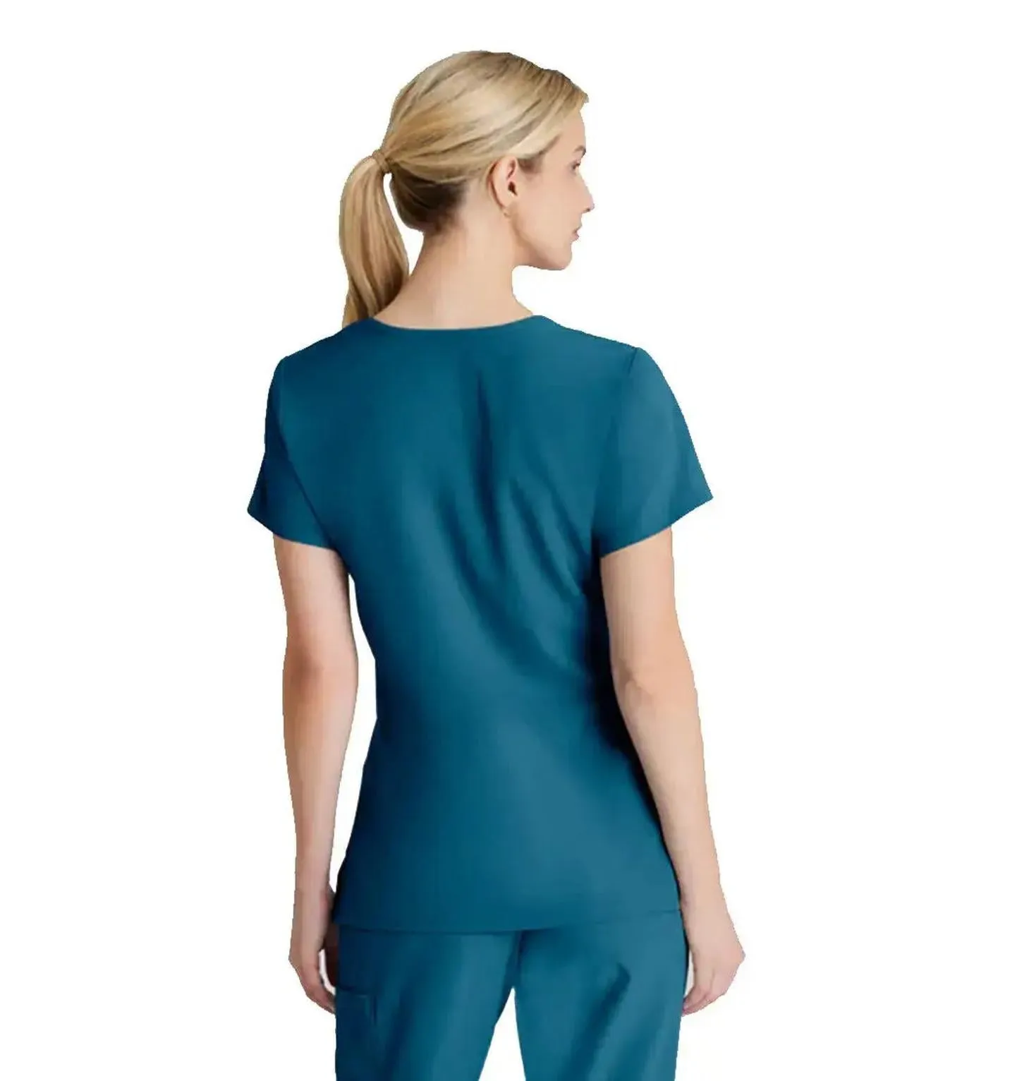 SKECHERS™ by Barco Reliance 3-Pocket Crossover V-Neck Scrub Top-Plus