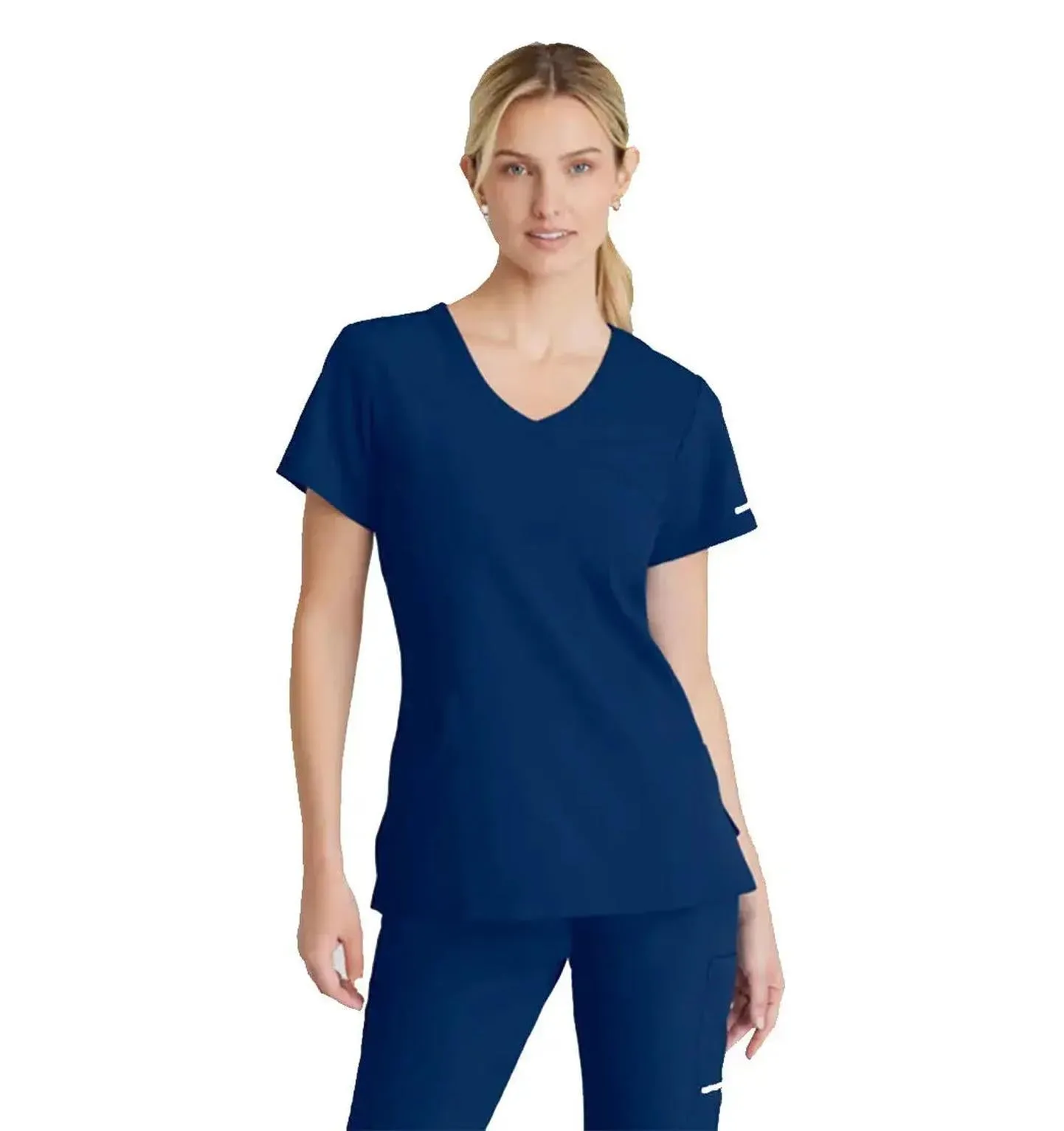 SKECHERS™ by Barco Reliance 3-Pocket Crossover V-Neck Scrub Top-Plus