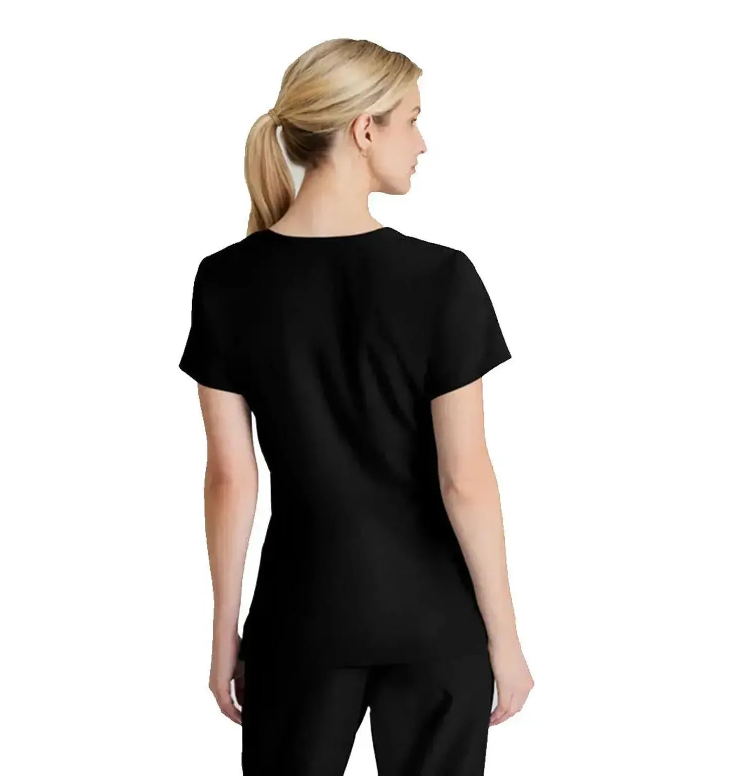 SKECHERS™ by Barco Reliance 3-Pocket Crossover V-Neck Scrub Top-Plus