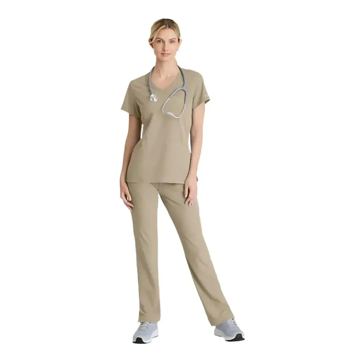 SKECHERS™ by Barco Reliance 3-Pocket Crossover V-Neck Scrub Top-Plus