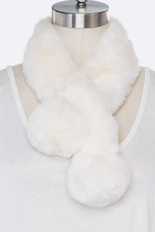 Soft Faux Fur Plushy Scarf