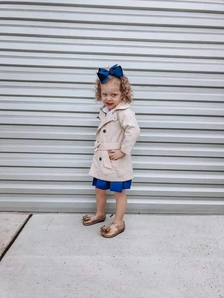 Tan Khaki Girl Peacoat