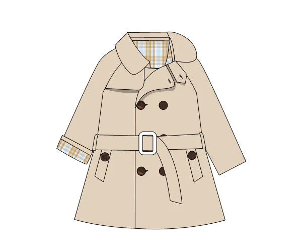 Tan Khaki Girl Peacoat
