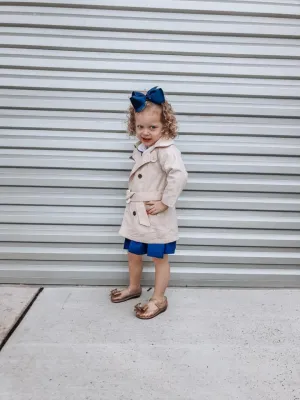 Tan Khaki Girl Peacoat