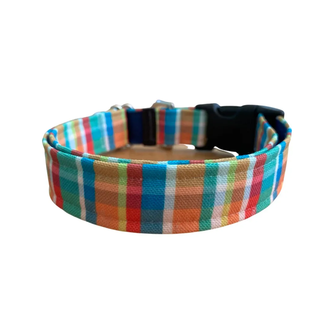 Tangerine Plaid Collar