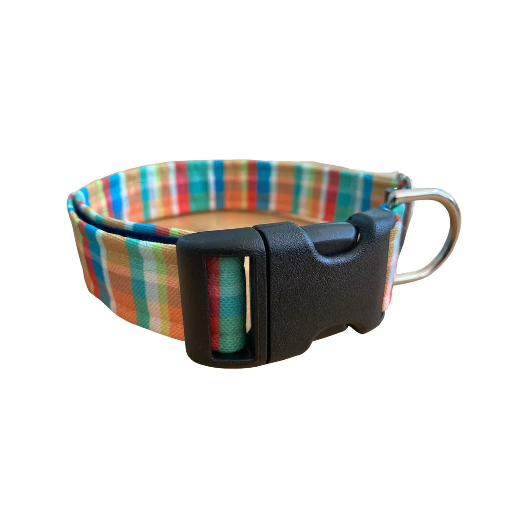Tangerine Plaid Collar