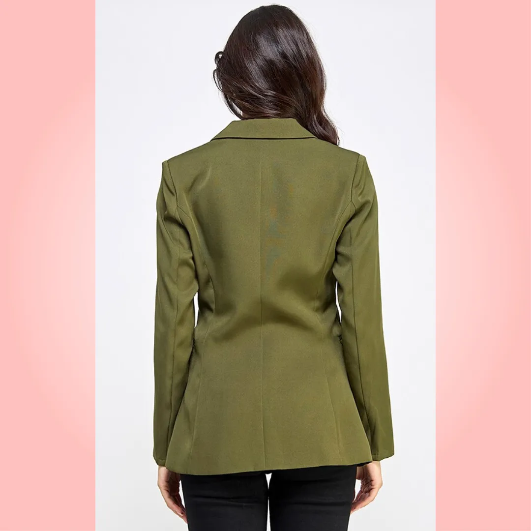 Taupe Long Sleeve Blazer