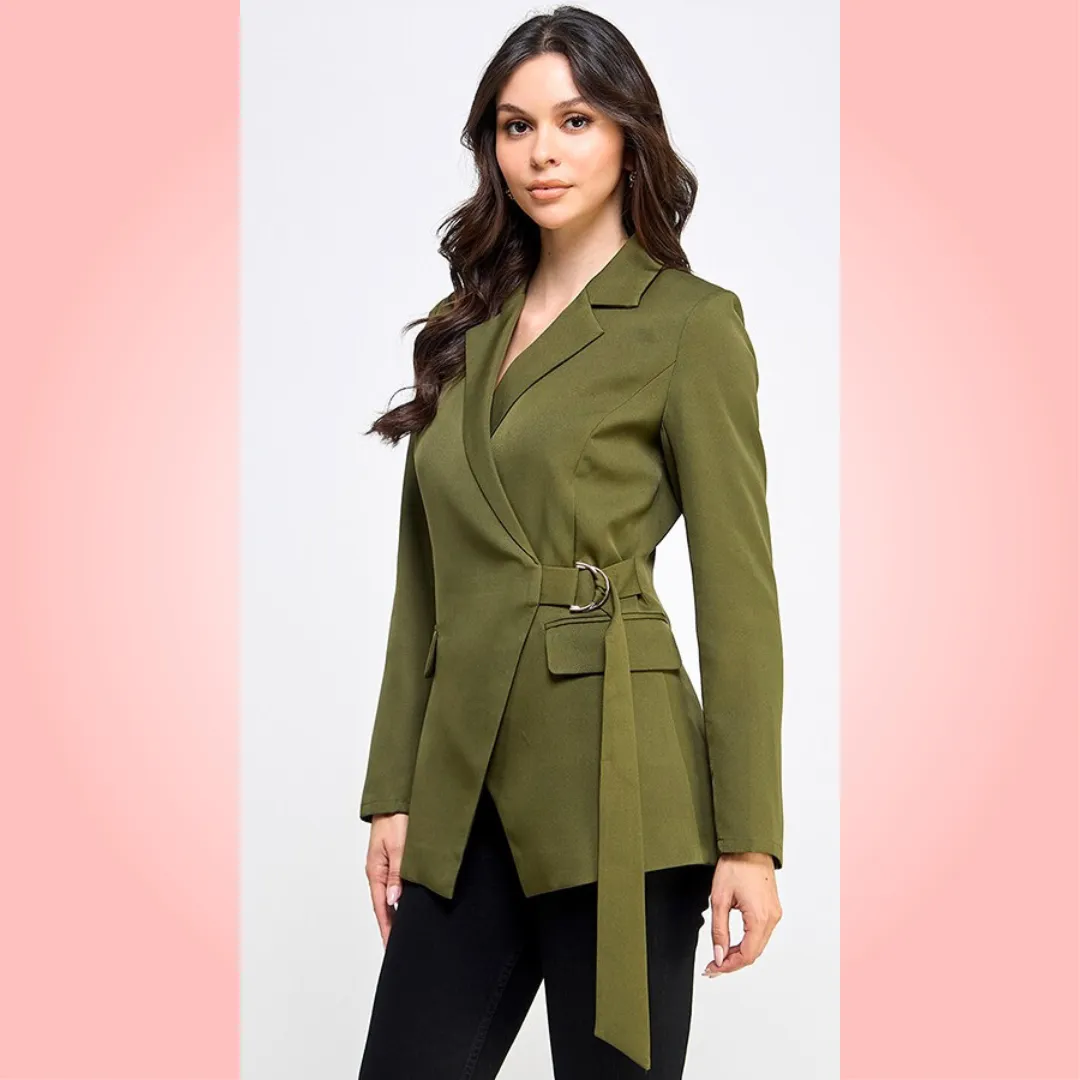 Taupe Long Sleeve Blazer