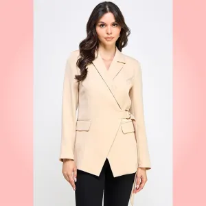 Taupe Long Sleeve Blazer