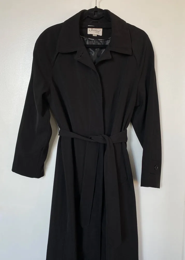 Veronica's Long Black Trenchcoat