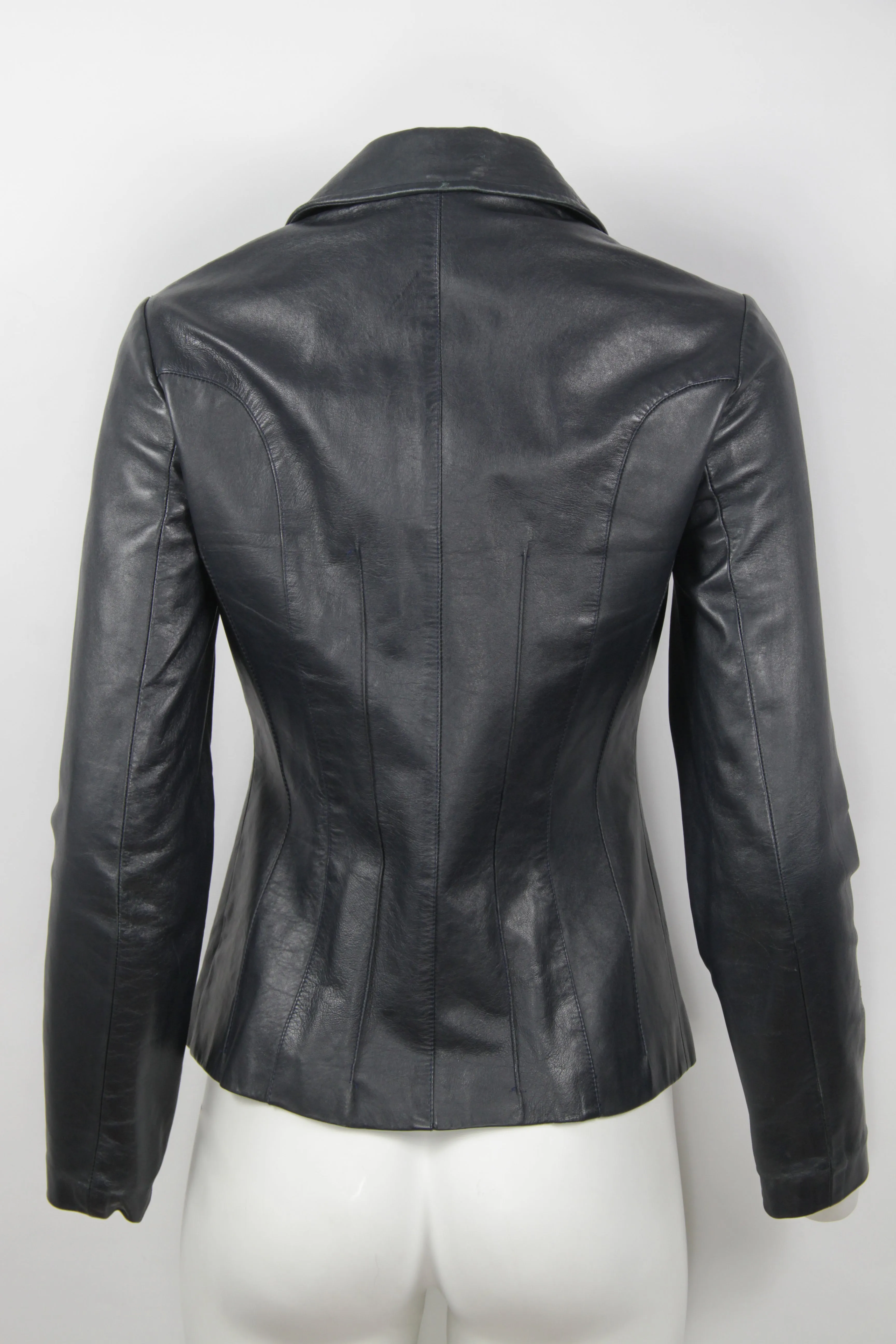 Vintage 70s Fitted leather jacket - S