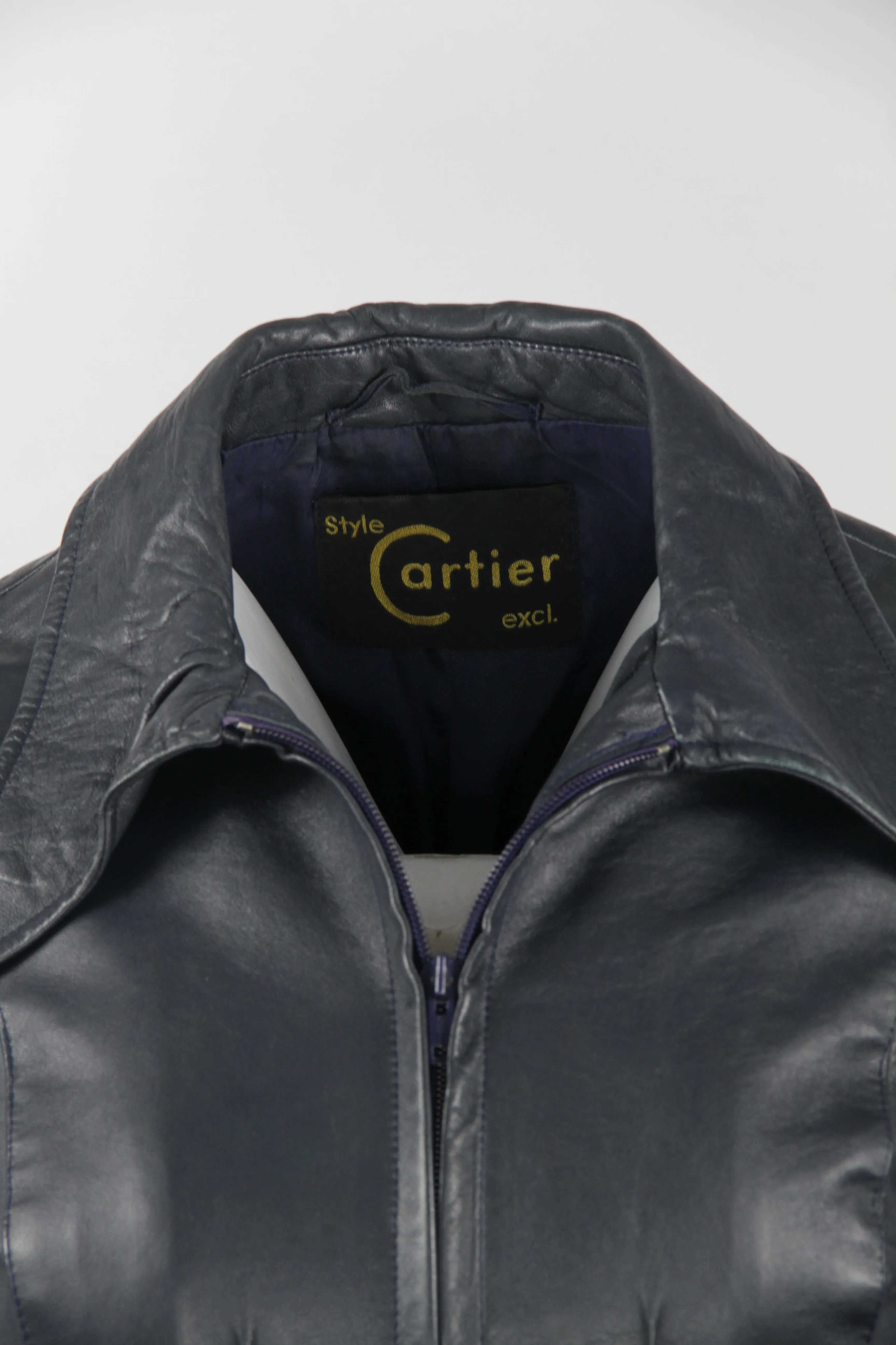 Vintage 70s Fitted leather jacket - S
