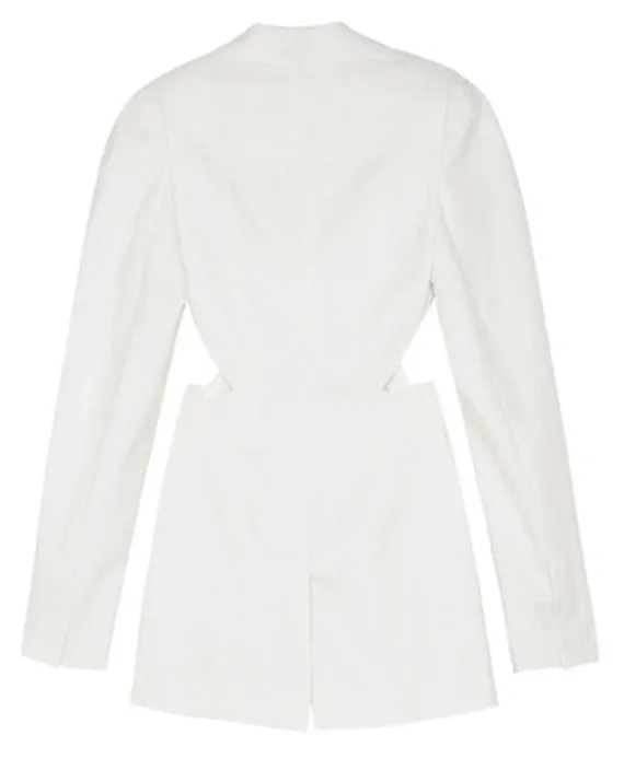 White Straight Blazer