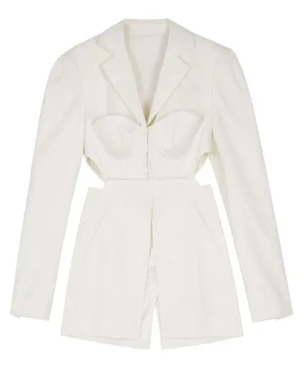 White Straight Blazer