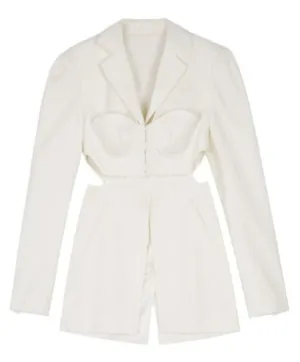 White Straight Blazer