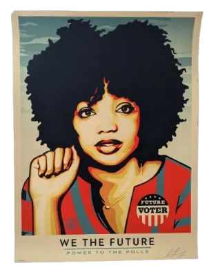 Winter breeAnne We the Future Silkscreen Print by Shepard Fairey- OBEY
