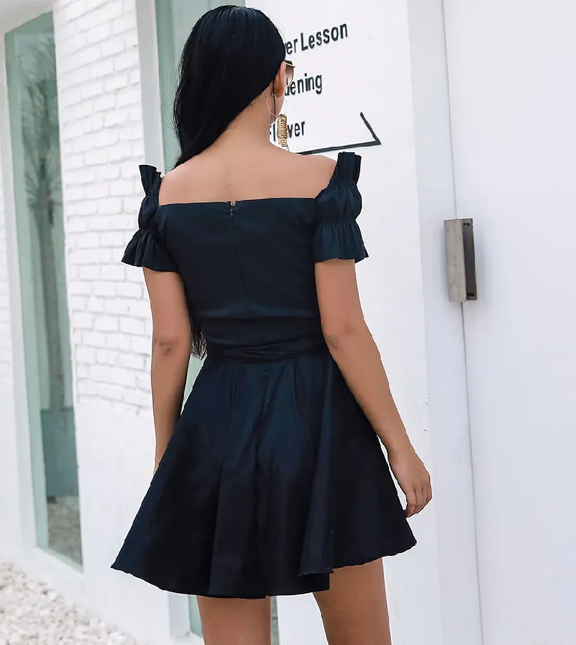 Women's Casual V-Neck Short-Sleeve Dress