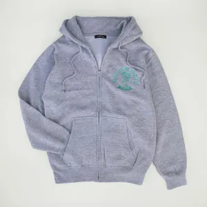 Women's Oversized Light H-Grey Fleece Zip-Up Jacket