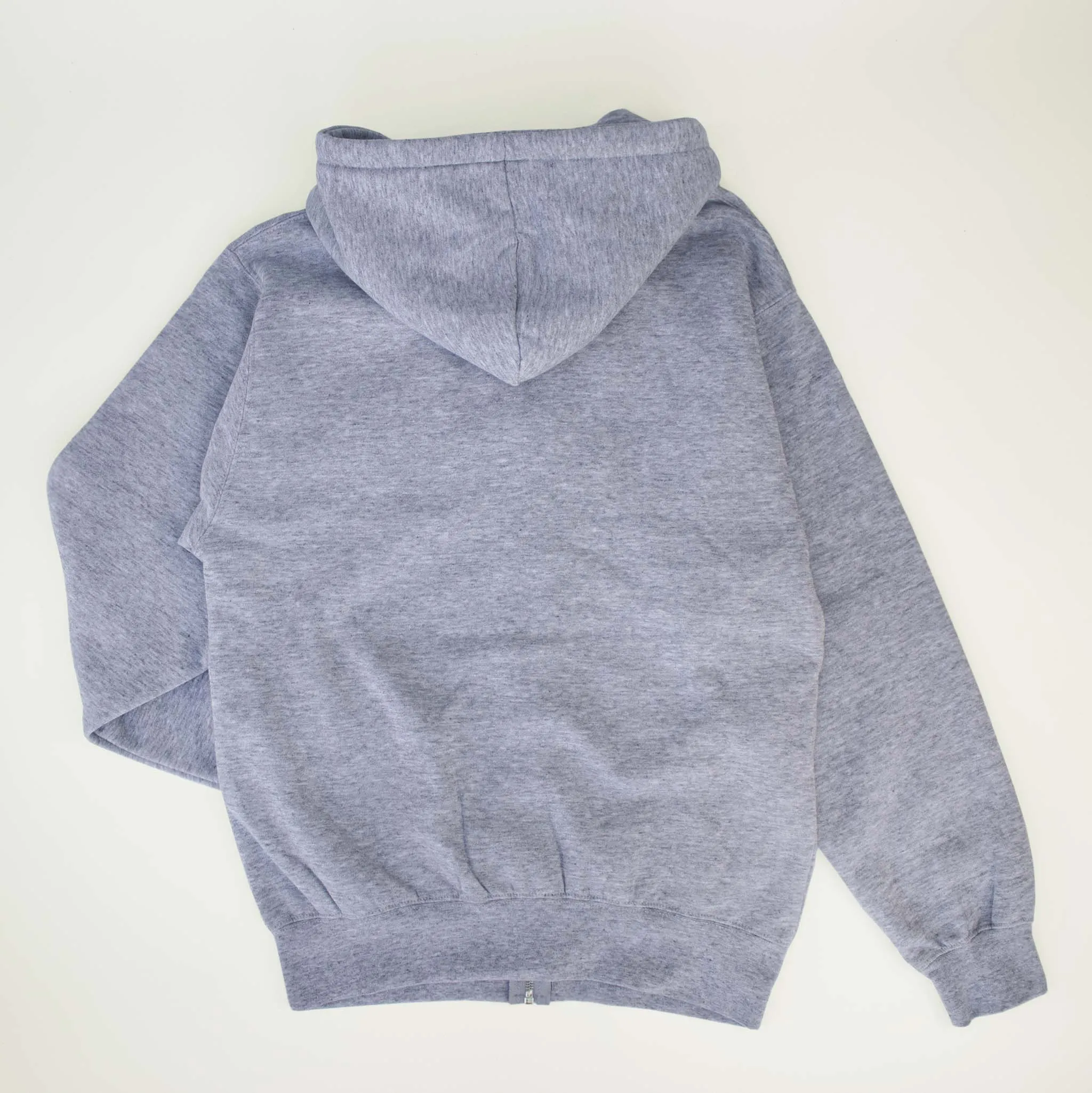 Women's Oversized Light H-Grey Fleece Zip-Up Jacket