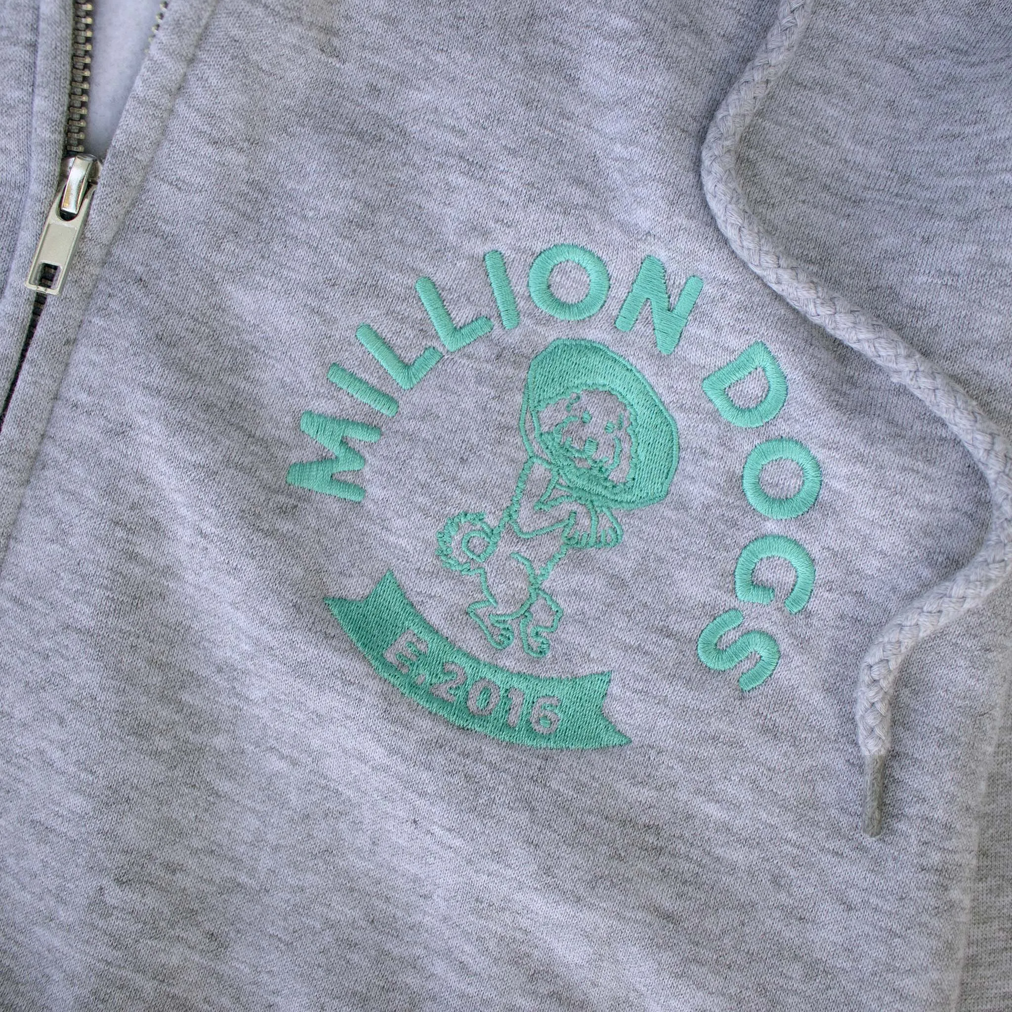 Women's Oversized Light H-Grey Fleece Zip-Up Jacket