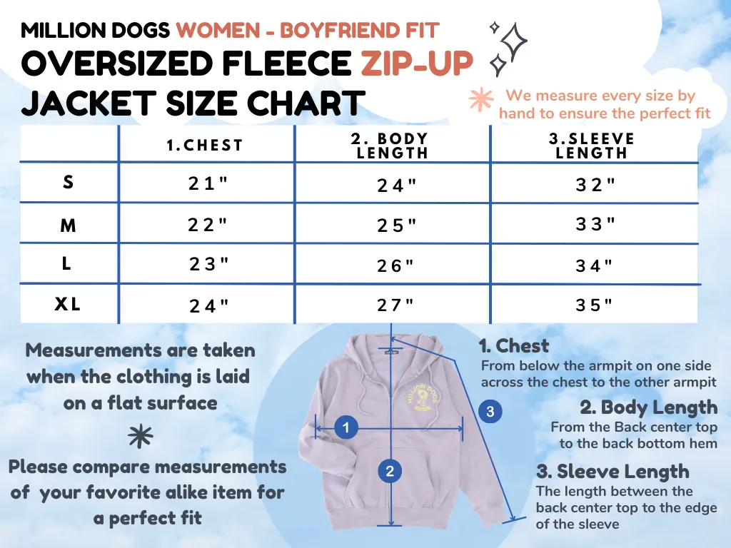 Women's Oversized Light H-Grey Fleece Zip-Up Jacket