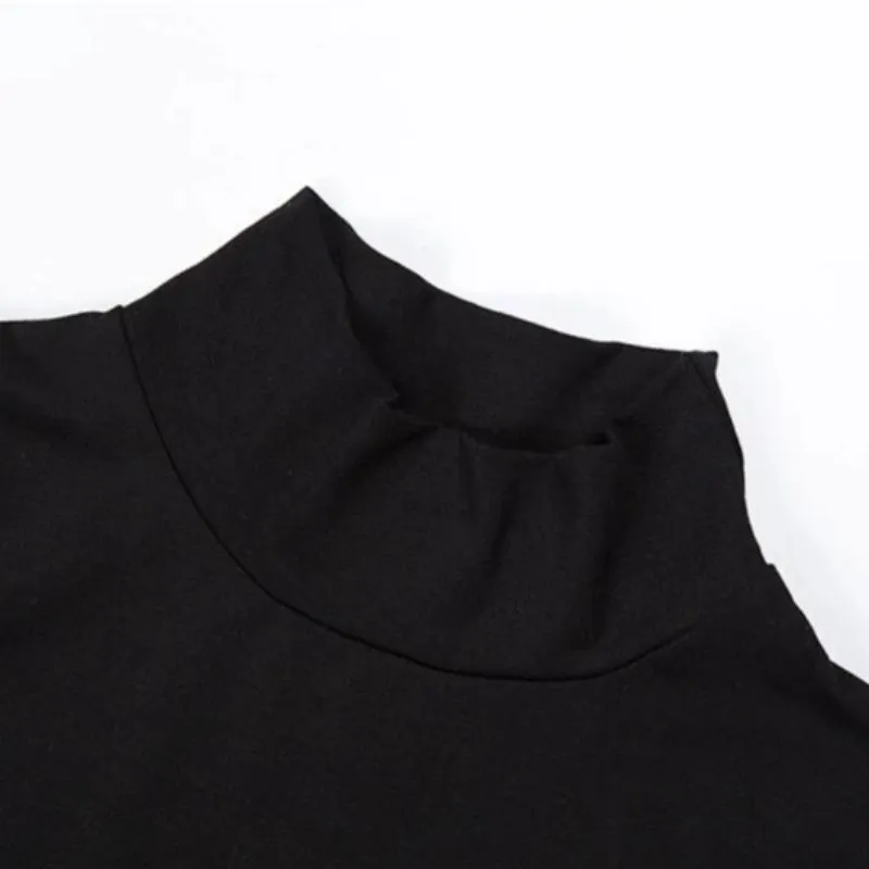 Women's Summer Casual Sleeveless Split Dress With High Neck