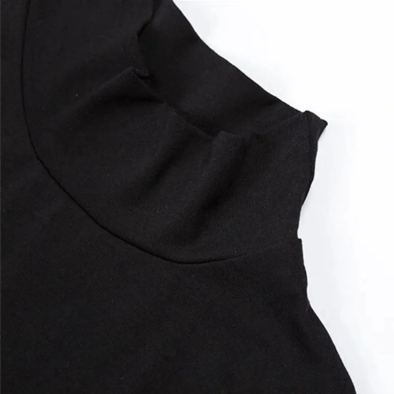 Women's Summer Casual Sleeveless Split Dress With High Neck