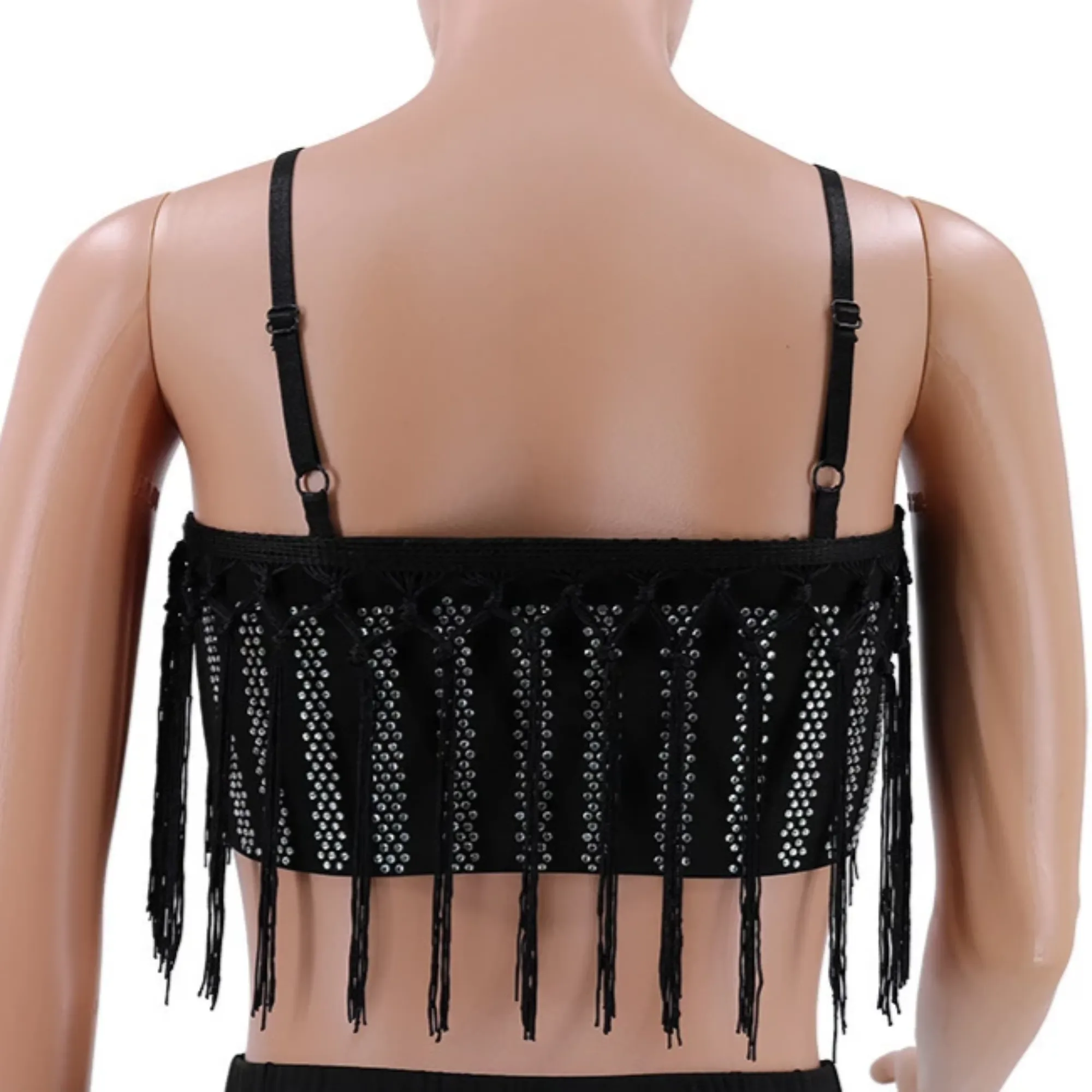 Women's Summer Mini Sheath Two-Piece Dress With Tassels