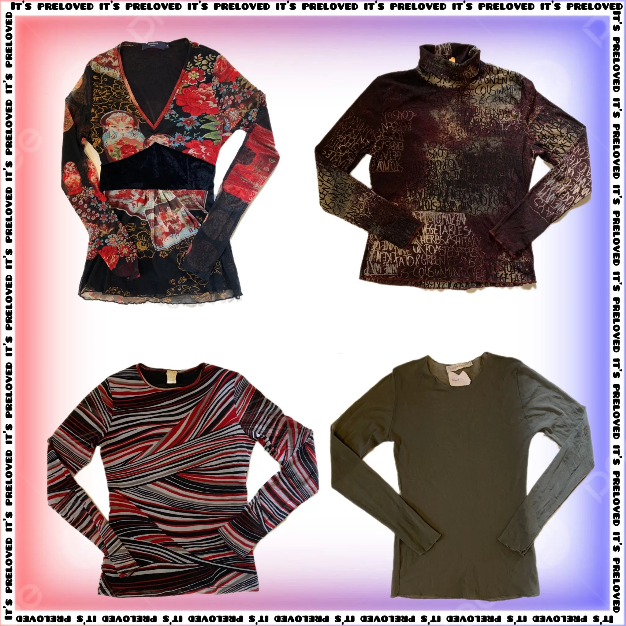 Y2K Mesh and Printed Tops Mix (SS-638)